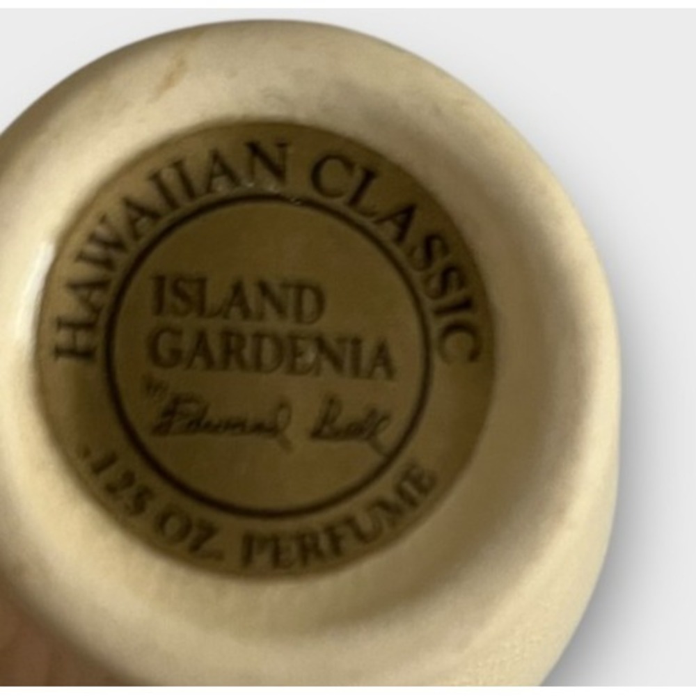 Hawaiian Classic Island Gardenia Perfume Bell EMPTY Ceramic Crackle Bottle .125 - Picture 9 of 9